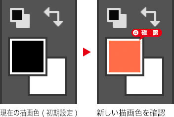 新しい描画色を確認