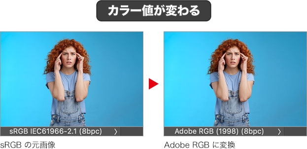 sRGBの元画像・Adobe-RGBに変換