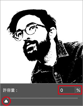 許容量: 0%