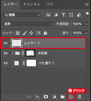 [レイヤー1]を作成