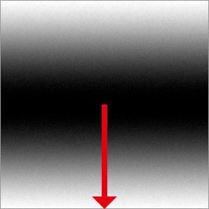 反射形グラデーション(直線の階調を対称的に作成)